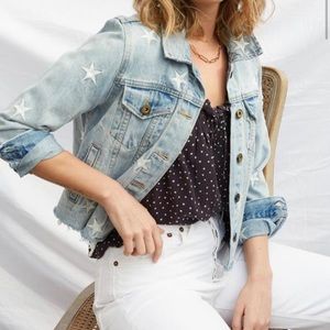 Moon Ryder Pistola Star Light Jean Denim Distressed Jacket $128 Bloomingdale’s